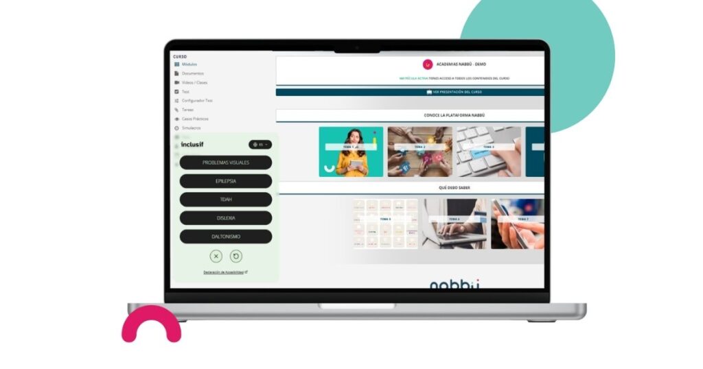 El aula virtual nabbü está comprometido con la accesibilidad y la ley 11/2023