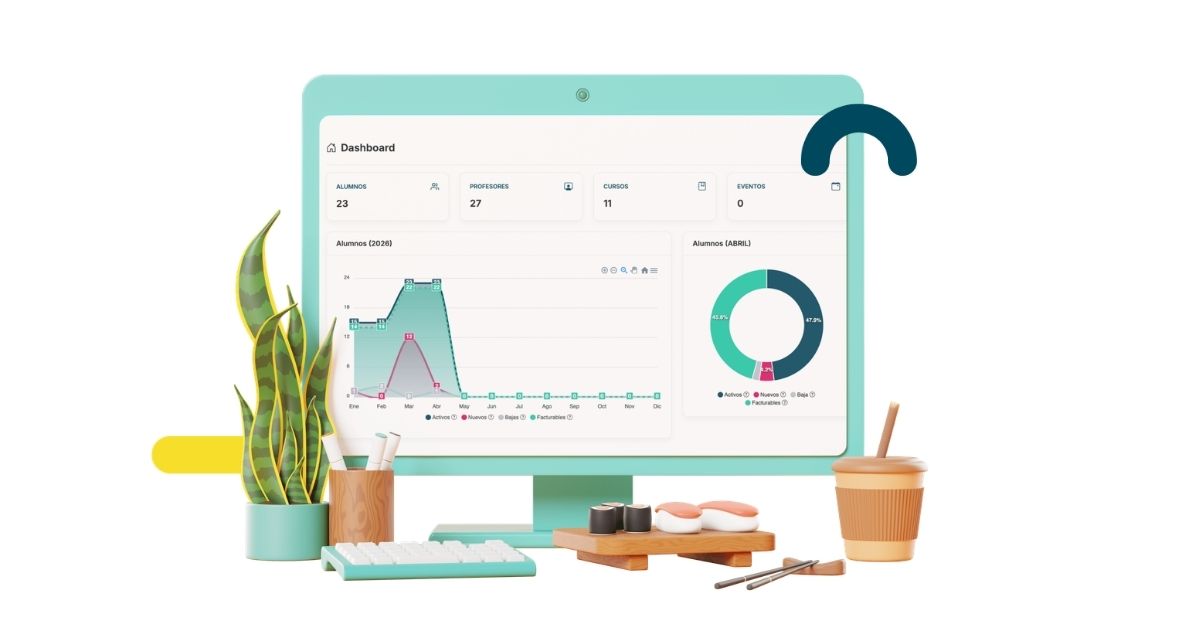 El dashboard o escritorio de nabbü potencia tu academia y te da estadísticas para poder escalar tu centro formativo sin esfuerzo. Te enseñamos a usarlo.